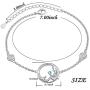 Sterling Silver Sea Mermaid Crescent Moon Necklace Charm Bracelet Anklet Tail Open Ring Women Daughter Mermaid Jewelry