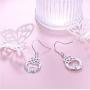 925 Sterling Silver Ear Hooks Celtic Knot Claddagh Drop Dangle Earrings Friendship Jewelry Gift for Women Friend or Wife