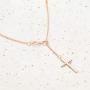 First Communion Gift Necklace: 1st Communion, Girl First Holy Communion, Infinity Cross (rose-gold-plated-brass, NA)