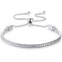 Authentic EvesCity 925 Silver Adjustable Twist On/Off Silver Bracelet fits Pandora Beads Charms