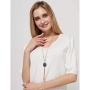 Long Tassel Pendant Necklace for Women Girls, Long Tassel Necklace,Genuine Quartz Stone Pendant Necklace,Ajustable from 32 to 34 Inch
