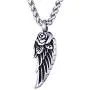 Mens Stainless Steel Cremation Jewelry Ashes Urn Necklace Rose Angel Wing Small Pendant with 24 Inches Link Chain Mens Stainless Steel Cremation Jewelry Ashes Urn Necklace Rose Angel Wing Small Pendant with 24 Inches Link Chain