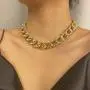Masiter Hip Hop Rhinestone Necklace Chunky Cuban Oval Link Chain Choker Party Nightclub Costume Jewelry for Women and Girls Masiter Hip Hop Rhinestone Necklace Chunky Cuban Oval Link Chain Choker Party Nightclub Costume Jewelry for Women and Girls