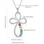 Aurora Tears LGBT Necklace Women 925 Sterling Silver Gay Pride Pendant Rainbow Jewelry