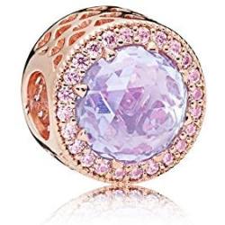 Sparkling Lavender Charm with Rose Gold-plated