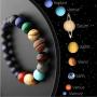 Comelyjewel Black Lava Stone 7 Chakra Bracelets Rock Bead Elastic Natural Stones Gemstones Yoga Beads Bracelets for Men Women Girls Jewelry