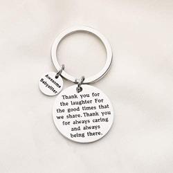 Babysitter Gift Thank You for Always Caring and Always Being There Keychain Appreciation Gift Nanny Thank You Gift