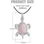 Turtle Crystal gemstone Necklace for women,7 chakra healing stone amethyst necklace girl birthstone jewelry blessing health and longevity. Comes with 18-inch necklace and gift box.