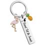 SIDIMELO Pineapple Jewelry Pineapple Keychain Stand Tall Be Sweet Keychain Flamingo Jewelry Tropical Inspirational Gift Pineapple Themed Gifts Stay Positive