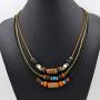 SELOVO Boho Bead Beach Drop Earrings Statement Adjustable Necklace Jewelry Set