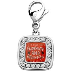 POTIY DST Gift DST Clip-on Charm Jewelry Crystal DST Sorority Sisters Gift