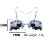 NEWEI Acrylic Possum Didelphid Earrings Dangle Drop Unique Animal Jewelry For Women Girl Charm Gift