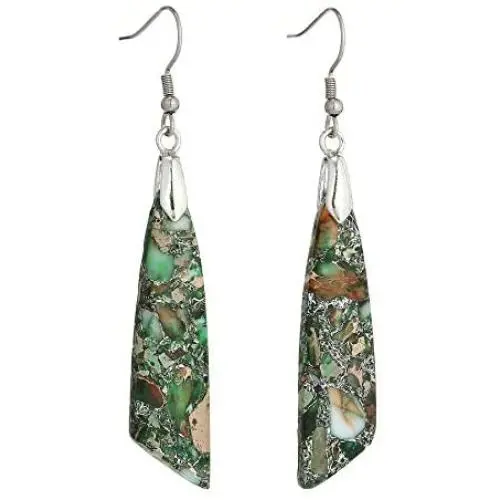 Variety Teardrop Geometric Natural Stone Drop Dangle Earrings for Women Variety Teardrop Geometric Natural Stone Drop Dangle Earrings for Women