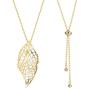 Leaf Long Pendant Necklace Handmade Trendy Filigree Bohemian Jewelry for Women