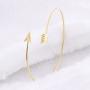 MANZHEN Adjustable Arrow Feather Upper Arm Cuff Bangle Open Armlet Armband Bracelet