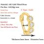 ONDAISY 14k Gold Plated Simulated Diamond Cz Moon Star Heart Flower Round Circle Ball Tragus Cartilage Clicker Hoop Ring Earring Piercing For Women16g