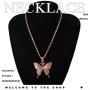 Earent Crystal Butterfly Choker Necklace Rhinestone Pendant Necklaces Chain Sparkly Butterfly Jewerly Fashion Party Accessories for Women and Girls