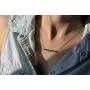 Bar Necklace [Horizontal “Believe It Bar” Inspirational Jewelry] Sterling Silver Plated 18” - Engraved with Make it Count