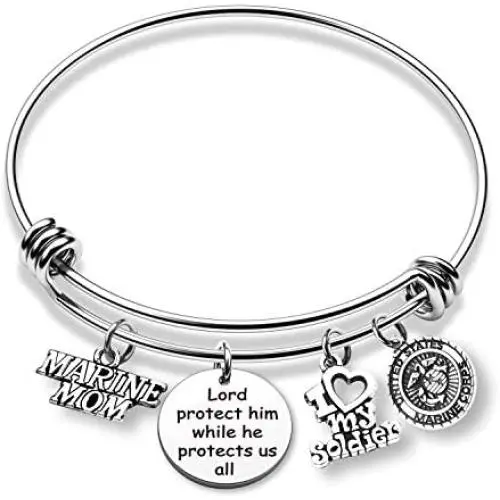 Eigso Military Mom Bracelet Lord Protect Him While He Protect Us All Gift for Army Mom Air Force Mom Navy Mom Soldier Mom Gift Eigso Military Mom Bracelet Lord Protect Him While He Protect Us All Gift for Army Mom Air Force Mom Navy Mom Soldier Mom Gift