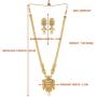 ZIKU JEWELRY Gold Plated Designer Pendant Chain Necklace Pearl Drop CZ & Kundan Embedded Fashion Jewelry