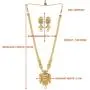 ZIKU JEWELRY Gold Plated Designer Pendant Chain Necklace Pearl Drop CZ & Kundan Embedded Fashion Jewelry