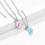 Lanqueen Unicorn Best Friend Necklace BFF Engraved Friendship Jewelry for 2 Friends Sisters Girls Birthday Gifts