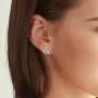 FANCIME Sterling Silver Irish Celtic Knot Love Heart Earrings/Pendant Necklace Small Earrings Triangle Vintage Dainty Fine Jewelry Set Gifts for Mom Women Teen Girls