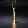 Inspirational Keep Going Necklace Stainless Steel Bar Initial Pendant Necklace Encouragement Jewelry for Teen Girls Kids Men