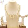 Yulaili XO Teddy Bear 18K Gold Plated Necklace Earrings Bracelet Ring Bridal Jewelry Sets for Women Jewellery Display