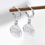 Gold Huggie Hoop Earrings with Dangle Charm|Platinum or 18K Gold Plated Allah Earrings,Small Heart/Coin Style Drop Earrings for Women Girls