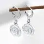 Gold Huggie Hoop Earrings with Dangle Charm|Platinum or 18K Gold Plated Allah Earrings,Small Heart/Coin Style Drop Earrings for Women Girls