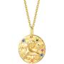Agvana Constellation Necklaces for Women 14k Gold Plated 925 Sterling Silver CZ Coin Zodiac Pendant Fashion Jewelry Unique Gifts for Women Girlfriend Bestfriend Girls&nbs