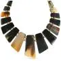 Bling Jewelry Natural Buffalo Horn Boho Tribal Fan Bib Collar Statement Necklace for Woman Adjustable Bling Jewelry Natural Buffalo Horn Boho Tribal Fan Bib Collar Statement Necklace for Woman Adjustable