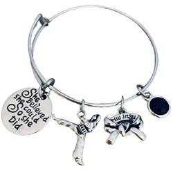 Jiu Jitsu Charm Bracelet - She Believed She Could Martial Arts Black Belt Charm Bracelet, Jiu Jitsu Gift for Women, Teens and Girls