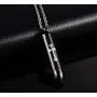 Dreamstone Stainless Steel Cross Bullet Pendant Necklace,Urn Necklaces for Cremation Ashes,Free Chain 20'' Dreamstone Stainless Steel Cross Bullet Pendant Necklace,Urn Necklaces for Cremation Ashes,Free Chain 20''