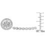 Dazzlingrock Collection 0.10 Carat (ctw) Round Cut White Diamond Ladies XO Shape Tennis Bracelet 1/10 CT, Sterling Silver