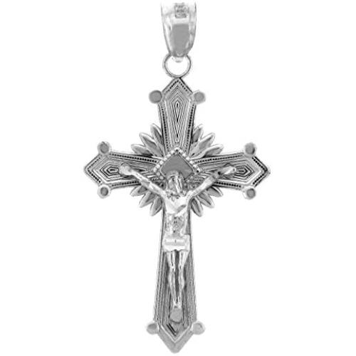 Religious Jewelry by FDJ Sterling Silver Crucifix Pendant