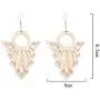 4 Pairs Lightweight Wooden Earrings African DIY Engraving Geometry Drop Earrings for Women Fashion Jewelry