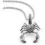 Scorpion Pendant Necklace for Men, Gothic Scorpion King Necklace with 23.6” Chain, Punk Rock Scorpion Amulet Necklace, Scorpio Necklace, Constellation Jewelry Gift for Men Boys
