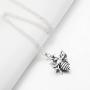 YFN Bee Necklace Sterling Silver Bumble Bee Queen Bee Bumblebee Honeycomb Pendant Necklace