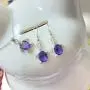 Crystal Turtle Pendant Necklace Earring Set, Cute Animal Sea Turtle Clavicle Necklace Drop Earrings Jewelry Set