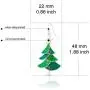 RareLove Green Christmas Tree with Star Red Rhinestone Pierced Dangle Earrings CZ Crystal Silver Plated Alloy Holiday For Women Girls RareLove Green Christmas Tree with Star Red Rhinestone Pierced Dangle Earrings CZ Crystal Silver Plated Alloy Holiday For Women Girls