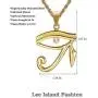 Lee Island Fashion 24K Gold Plated CZ Eye of Horus Egyptian Protection Pendant Stainless Steel Necklace, 24 Inch Chain Eye of Providence/All-Seeing-Eye Jewelry Lee Island Fashion 24K Gold Plated CZ Eye of Horus Egyptian Protection Pendant Stainless Steel Necklace, 24 Inch Chain Eye of Providence/All-Seeing-Eye Jewelry