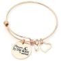 Luvalti Charm Bracelet I Love You to The Moon & Back Adjustable Bangle Gift for Women Girl Sister Mother Friends Womens Rose Gold