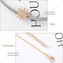 Kakaco Boho Star Pendant Necklaces Layered Sun Choker Necklace Beaded Gold Chain Jewelry for Women and Girls