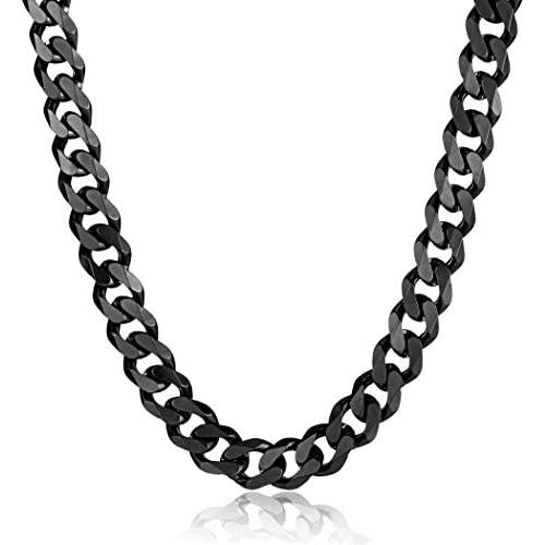 West Coast Jewelry | Crucible Stainless Steel Cuban Curb Chain Necklace (14 mm) - 24''