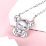 925-Sterling-Silver koala-bear Mother necklace - Cute Animal Pendant for Women Wife Mothers Day Christmas Birthday Girls Jewelry Gift.