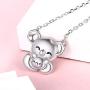 925-Sterling-Silver koala-bear Mother necklace - Cute Animal Pendant for Women Wife Mothers Day Christmas Birthday Girls Jewelry Gift.