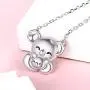 925-Sterling-Silver koala-bear Mother necklace - Cute Animal Pendant for Women Wife Mothers Day Christmas Birthday Girls Jewelry Gift.