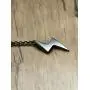 BEANS Stainless Steel Classic Vintage Antique Lightning Bolt Pendant Necklace for Men Women,Free Chain 20 Inches
